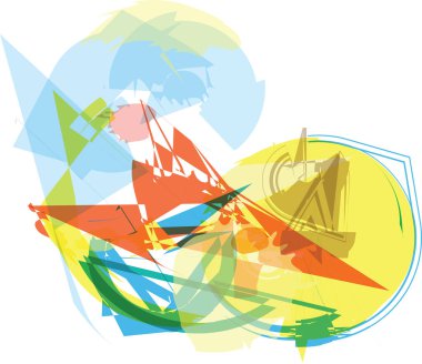 soyut renkli kompozisyon