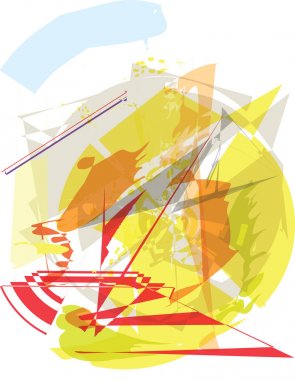 soyut renkli kompozisyon