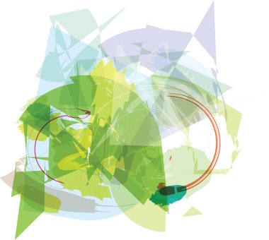 soyut renkli kompozisyon