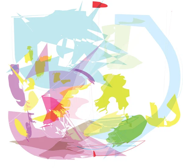 Abstracte kleurrijke compositie — Stockvector