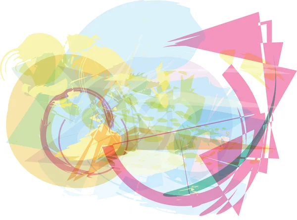 Composizione astratta colorata — Vettoriale Stock