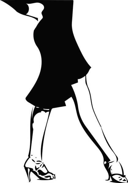 Ilustração abstrata de latina dança mulher pernas —  Vetores de Stock