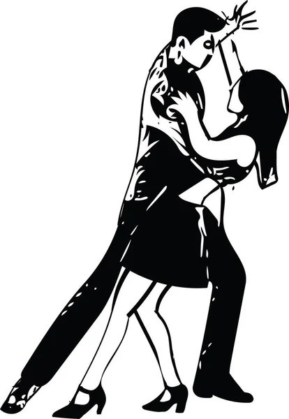 Abstrakte Illustration eines latino tanzenden Paares — Stockvektor