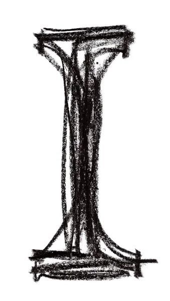 Чёрный эскиз от руки — стоковое фото