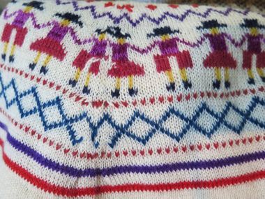 Perulu el yapımı yün kumaş