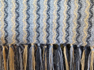 Perulu el yapımı yün kumaş