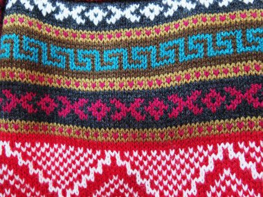 Perulu el yapımı yün kumaş