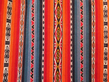 Perulu el yapımı yün kumaş
