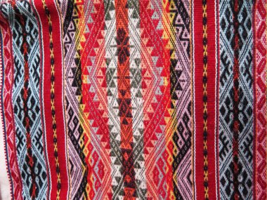 Perulu el yapımı yün kumaş