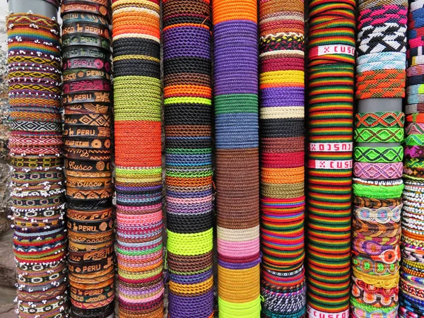 Peruanischer handgemachter Wollstoff — Stockfoto