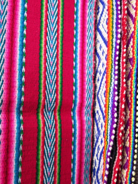 Peruanska handgjorda ylle tyg — Stockfoto