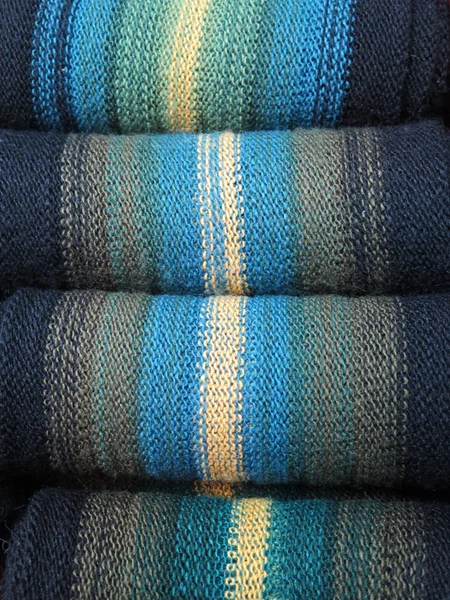 Mão peruana feito tecido de lã — Fotografia de Stock
