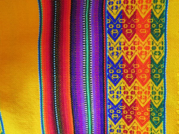 Peruvian hand made woolen fabric — Stock Photo, Image