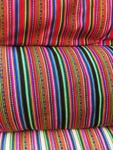 Peruvian hand made woolen fabric — Stock Photo, Image