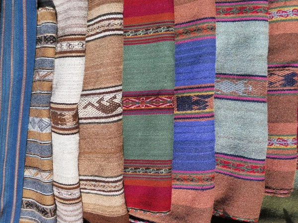 Peruvian hand made woolen fabric — Stock Photo, Image