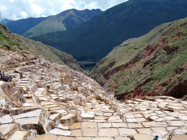 Salt pond, Maras, Sacred Valley, Cusco Region, Peru clipart