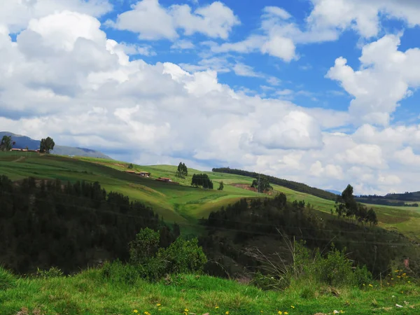 Campo agrícola en Valle Sagrado, Cusco — Foto de Stock