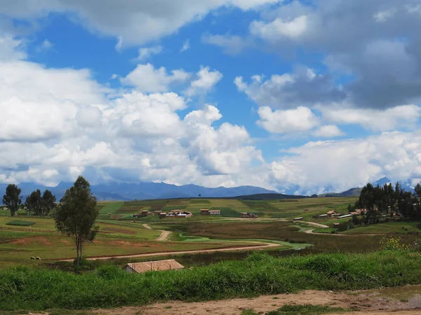 Campo agrícola en Valle Sagrado, Cusco — Foto de Stock