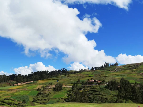 Campo agrícola en Valle Sagrado, Cusco — Foto de Stock