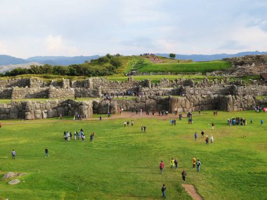 Sacsayhuaman, Incas ruins in the peruvian Andes clipart