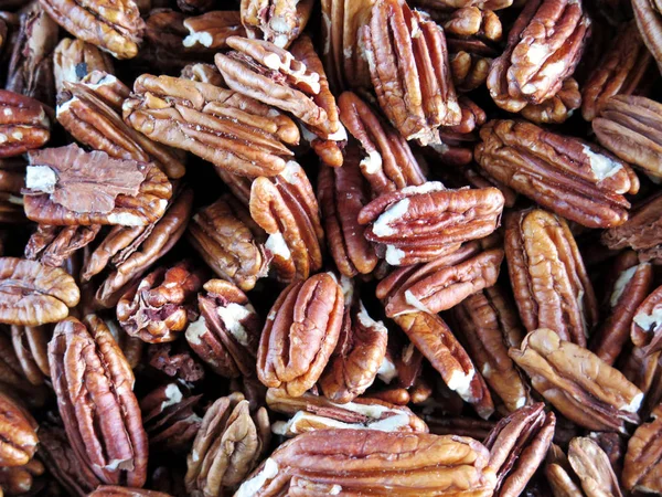 Närbild av pecannötter — Stockfoto