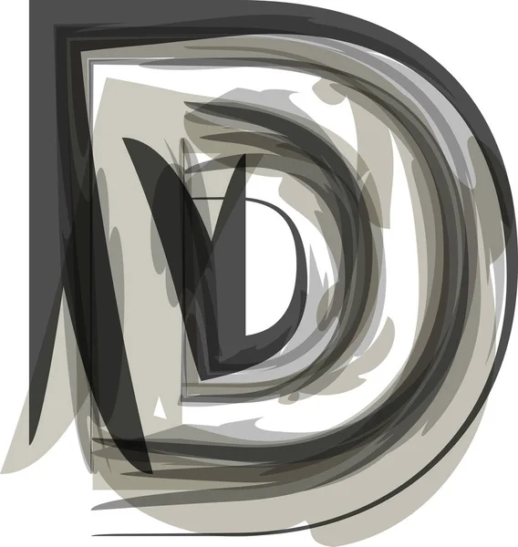 Abstracte letter d — Stockvector