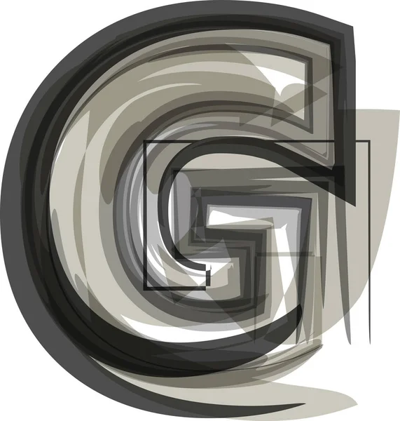 Abstrakt bokstaven g — Stock vektor