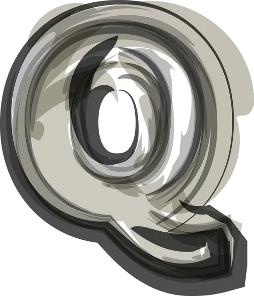 Abstracte letter q — Stockvector