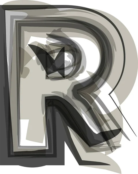 Abstrakt bokstaven r — Stock vektor