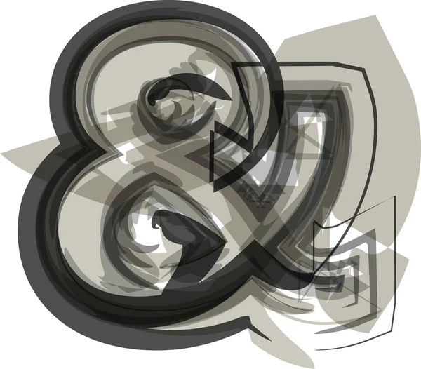 Símbolo de Ampersand abstrato — Vetor de Stock