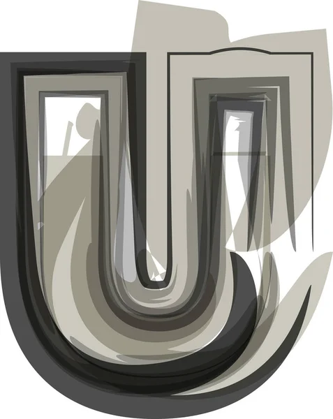 Abstracte letter U — Stockvector