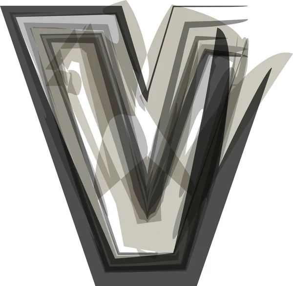 Abstrakt bokstaven V — Stock vektor