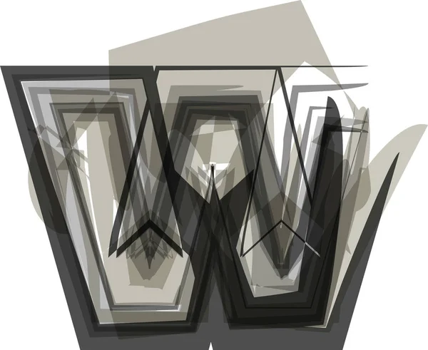 Abstracte letter W — Stockvector