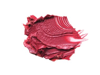 Beyaz arka plan üzerinde lekeli ruj