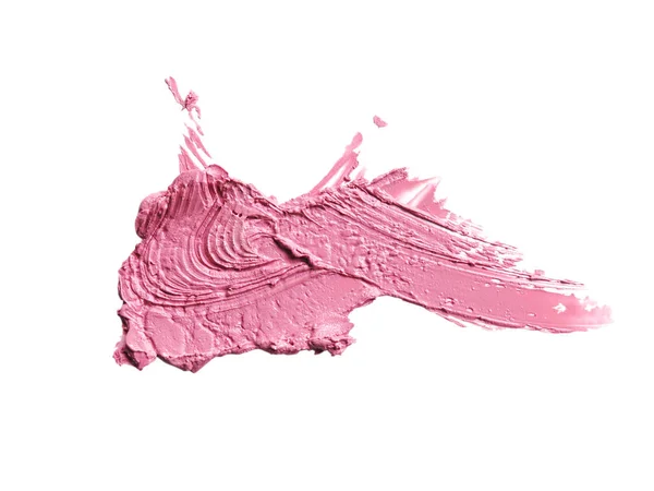 Smudged lipstick on white background — Stock Photo, Image