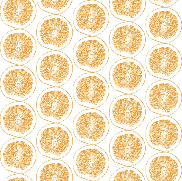 Oranje fruitpatroon — Stockvector