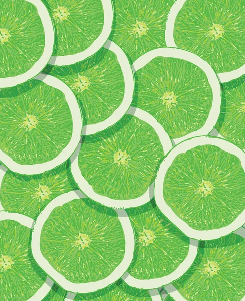 Citrus textuur achtergrond met plakjes citroen — Stockvector