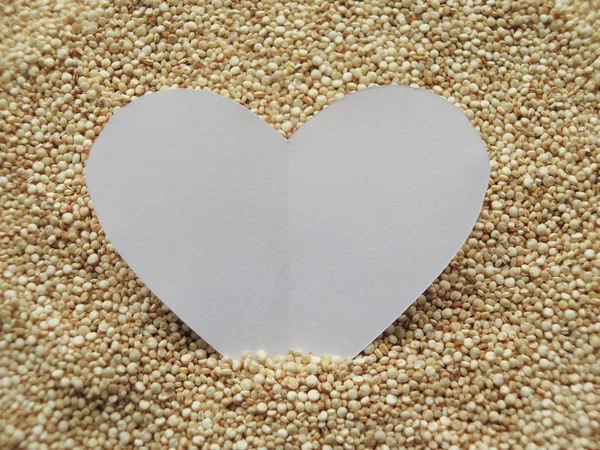 portre Raw Kuskus Kuskus irmik üzerinde kalp şeklinin 