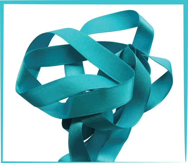 Light blue ribbon isolated on white background — Stock Vector