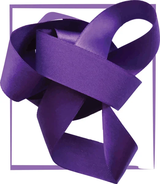 Cinta púrpura sobre fondo blanco, elemento de diseño . — Vector de stock