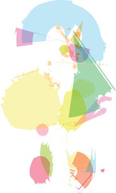 soyut renkli kompozisyon