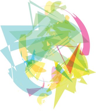 soyut renkli kompozisyon