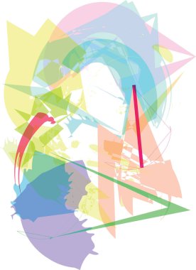 soyut renkli kompozisyon