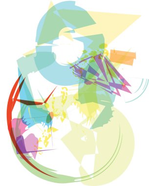 soyut renkli kompozisyon