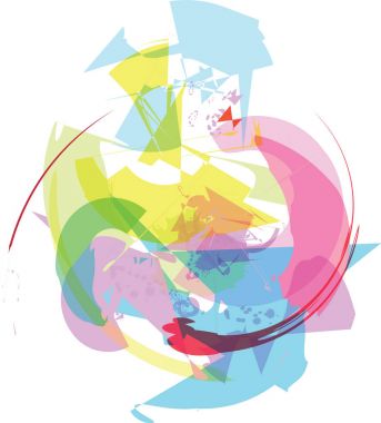 soyut renkli kompozisyon