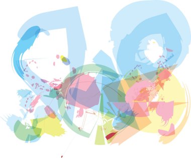 soyut renkli kompozisyon