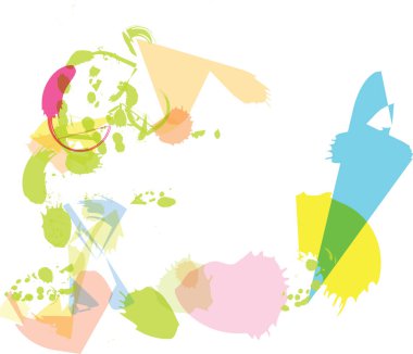 soyut renkli kompozisyon