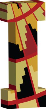 3D yazı tipi harf ı