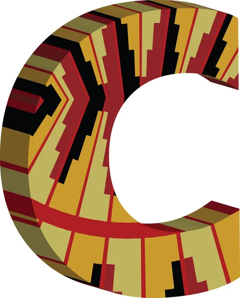 3D yazı tipi harf c