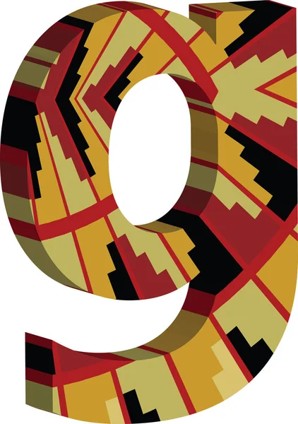 3D yazı tipi harf g